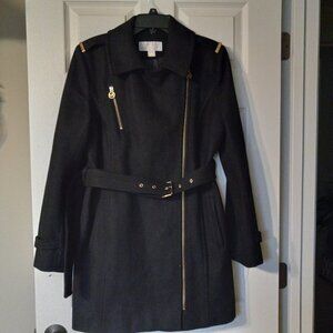 Michael Kors Black Wool Coat Women's Size 10